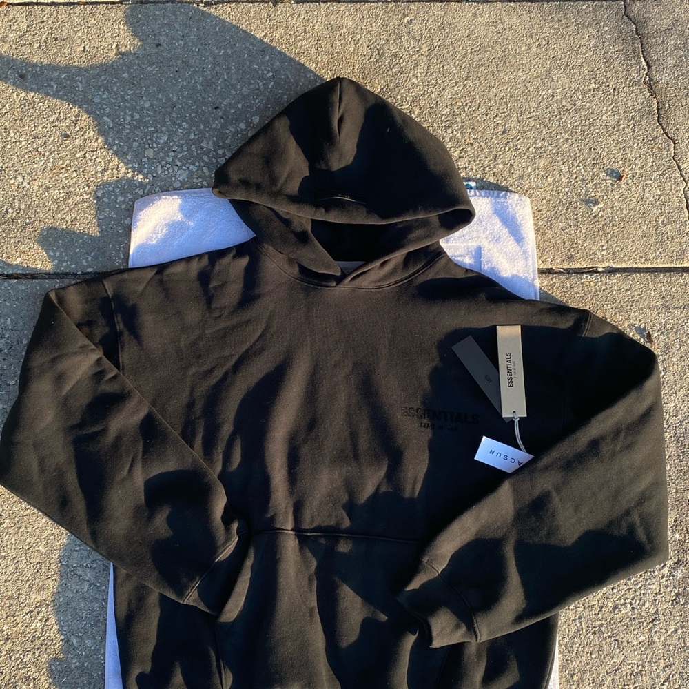 Essentials Black Hoodie for Men - Picture 2 of 3